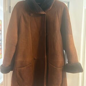 Brown Shearling Women's Coat